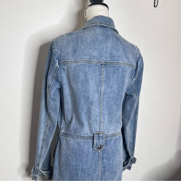 Free People womans jean coat size small Long Jean Coat - Picture 5 of 6